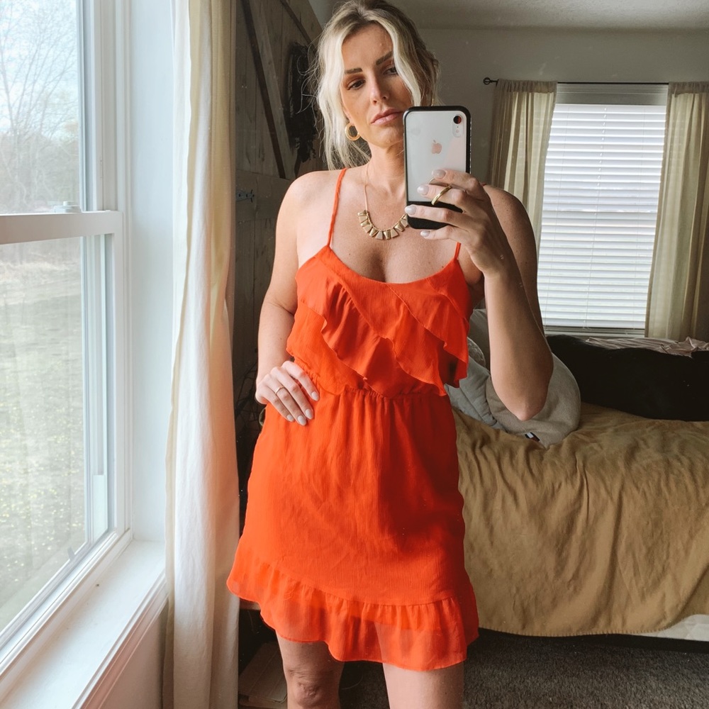 Red summer dress
